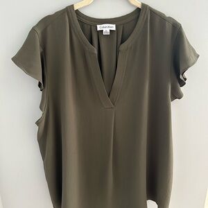 Calvin Klein Women's Olive Top